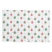 Unique Christmas Ornament Baubles Pattern 枕カバー (裏面)