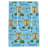 Unique Christmas Pattern Place on Medium Gift Bag ミディアムペーパーバッグ (裏面)