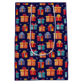 Unique Christmas Pattern Place on Medium Gift Bag ミディアムペーパーバッグ (裏面)