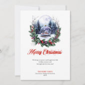 Unique Christmas Scene Red Green Greeting Card シーズンカード (正面)