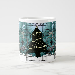 Unique Christmas Tree Modern Holiday Design  ジャンボコーヒーマグカップ