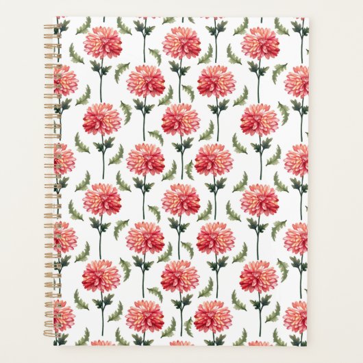 Unique Chrysanthemum Floral Planner Journal プランナー手帳 (正面)