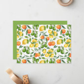 Unique Citrus Fruit Note Card ノートカード (正面/裏面インサイチュ)
