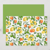 Unique Citrus Fruit Note Card ノートカード (正面/裏面)