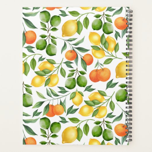 Unique Citrus Fruit Planner Journal プランナー手帳 (裏面)