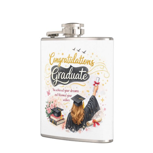 Unique Class of 2026 Graduation Gift Flask フラスク (左)