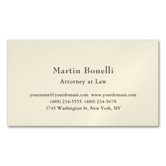 Unique Classic Personalized Custom Pastel Color マグネット名刺 (正面)