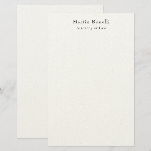 Unique Classical Personalized Custom Own Name 便箋 (正面/裏面)