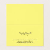 Unique Classical Simple Light Yellow 名刺 (外部フラット)