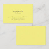 Unique Classical Simple Light Yellow 名刺 (正面/裏面)