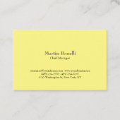 Unique Classical Simple Light Yellow 名刺 (正面)