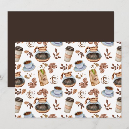 Unique Coffee Note Card ノートカード (正面/裏面)