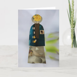 Unique Collage Earth Mama Ava Blank Card カード