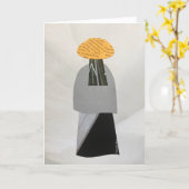 Unique Collage Earth Mama Vee Blank Card カード (黄色い花)