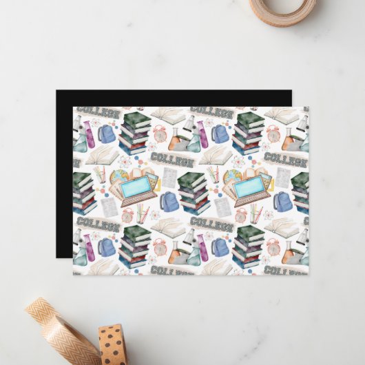 Unique College Note Card ノートカード (正面/裏面インサイチュ)