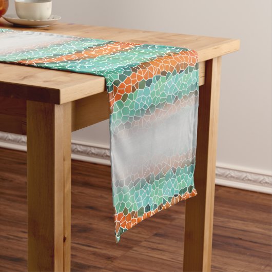 Unique Colorful Triangle Pattern ショートテーブルランナー (インサイチュ)