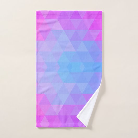 Unique Colorful Triangle Pattern バスタオルセット (ハンドタオル)