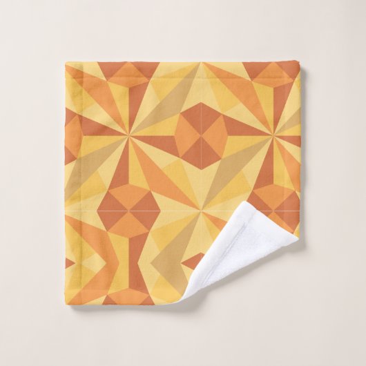 Unique Colorful Triangle Pattern バスタオルセット (ウォッシュタオル)