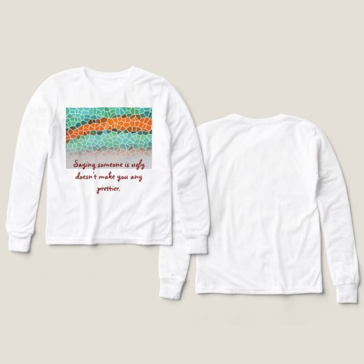 Unique Colorful Triangle Pattern & Quotes (デザイン 正面＆背面)