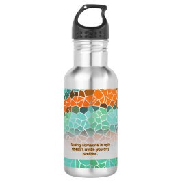 Unique Colorful Triangle Pattern & Quotes ウォーターボトル