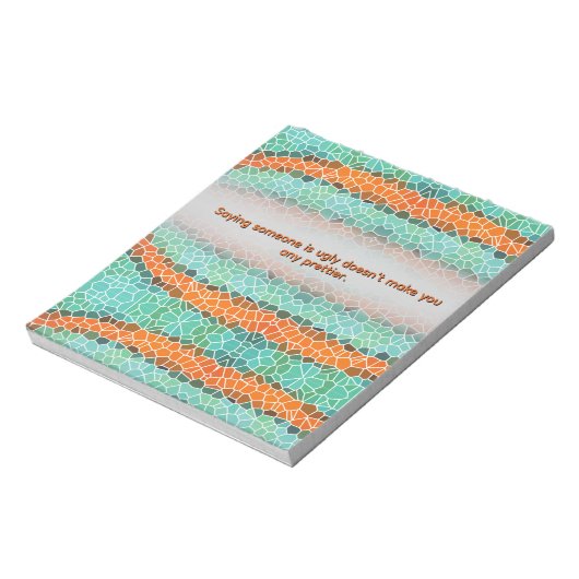 Unique Colorful Triangle Pattern & Quotes ノートパッド (回転)