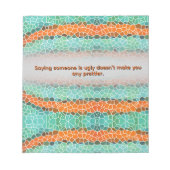 Unique Colorful Triangle Pattern & Quotes ノートパッド (正面)