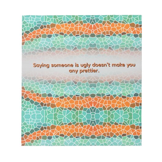 Unique Colorful Triangle Pattern & Quotes ノートパッド (正面)