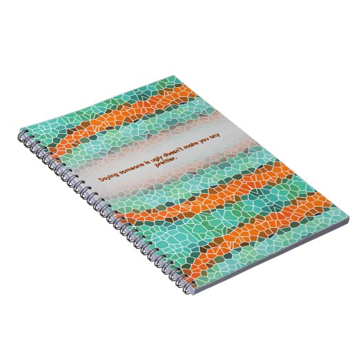 Unique Colorful Triangle Pattern & Quotes ノートブック (右側)