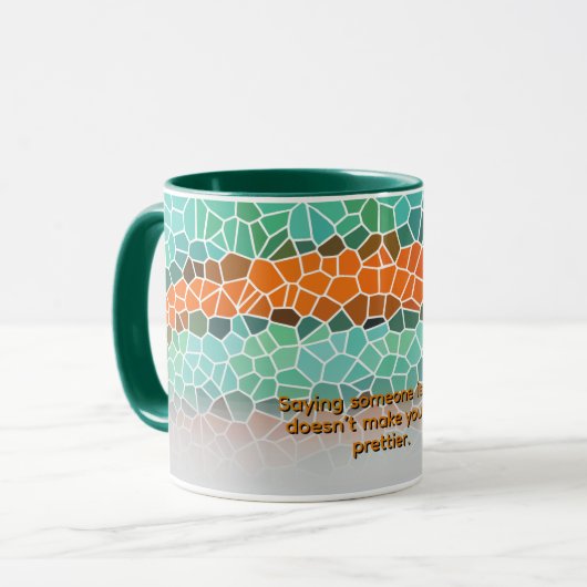 Unique Colorful Triangle Pattern & Quotes マグカップ (正面左)