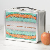 Unique Colorful Triangle Pattern & Quotes メタルランチボックス (インサイチュ)