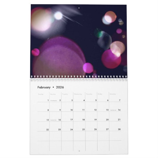 Unique Creative Photography Edit Originals カレンダー (2月 2026)