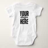 Unique Custom Baby Bodysuit Gift - Design Your Own ベビーボディスーツ (裏面)