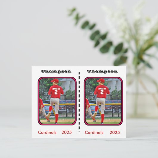 Unique Customizable Baseball Card ポストカード (スタンド正面)