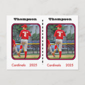 Unique Customizable Baseball Card ポストカード (正面)