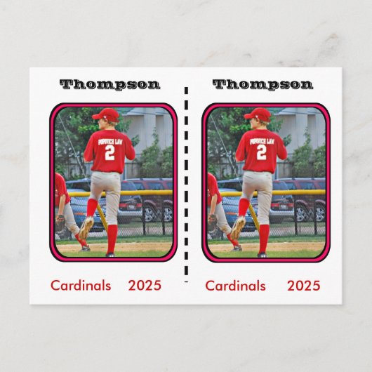 Unique Customizable Baseball Card ポストカード (正面)