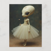 Unique Cute Alien in a Dress ポストカード (正面)