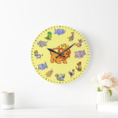 Unique Cute Animals of the Wild Themed ラージ壁時計 (ホーム)