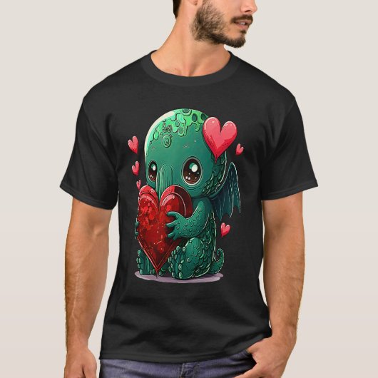 Unique Cute Cthulhu Valentines Day Tシャツ (正面)