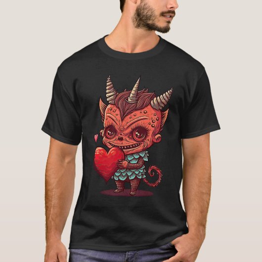 Unique Cute Devilcore Devil Core Valentines Day  1 Tシャツ (正面)
