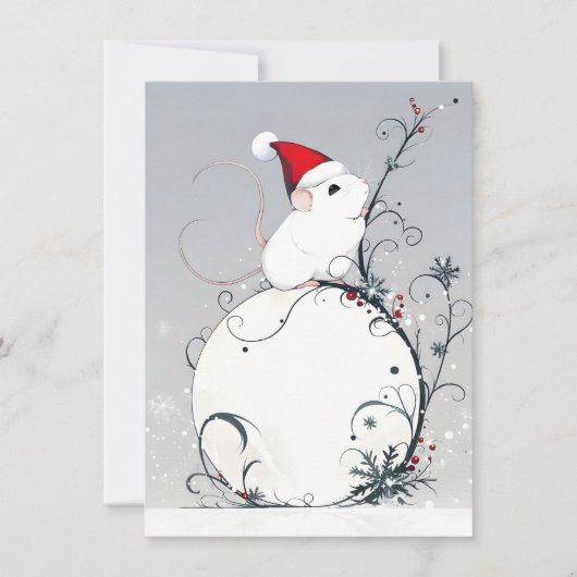 Unique Cute Mouse Christmas Cards シーズンカード (正面)