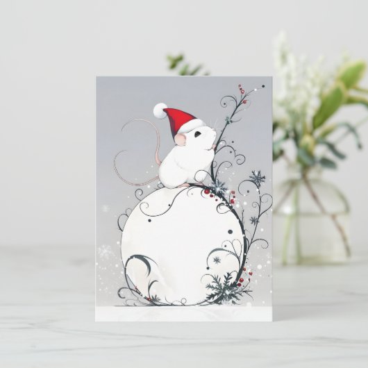 Unique Cute Mouse Christmas Cards シーズンカード (スタンド正面)