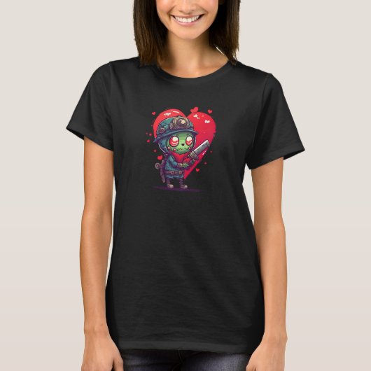 Unique Cute Zombie Valentines Day  2 Tシャツ (正面)