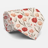 Unique Dads Fathers Day Gifts Tulip Flower ネクタイ (ロール)