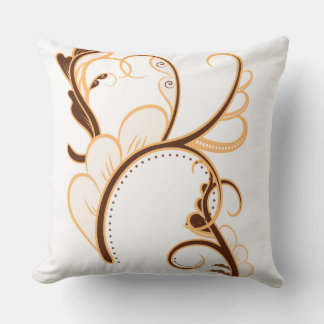 Unique design of curved branch motif pillow クッション