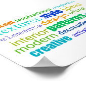 Unique Design Word Collage ポスター (角)