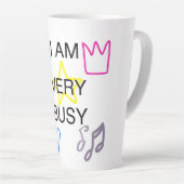 Unique Designs Iam Very Busy カフェラテマグ (右アングル)
