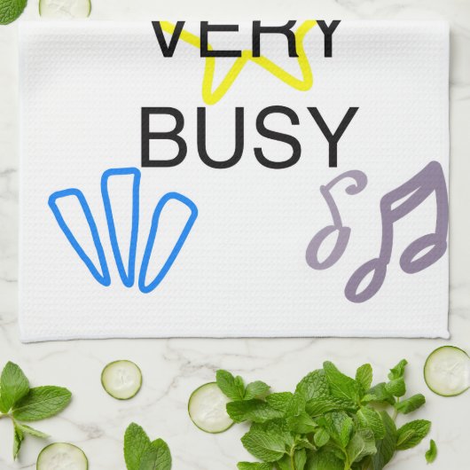 Unique Designs Iam Very Busy  キッチンタオル (折り畳み)