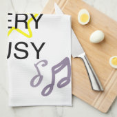 Unique Designs Iam Very Busy  キッチンタオル (四つ折り)