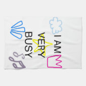 Unique Designs Iam Very Busy  キッチンタオル (横)