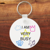 Unique Designs Iam Very Busy キーホルダー (正面)